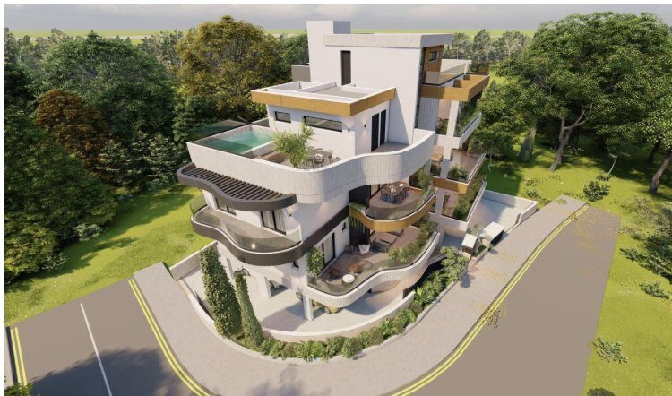 Penthouse with 2 bedrooms, 74.00m² in agios-athanasios, Cyprus [ID: 0602-6592]