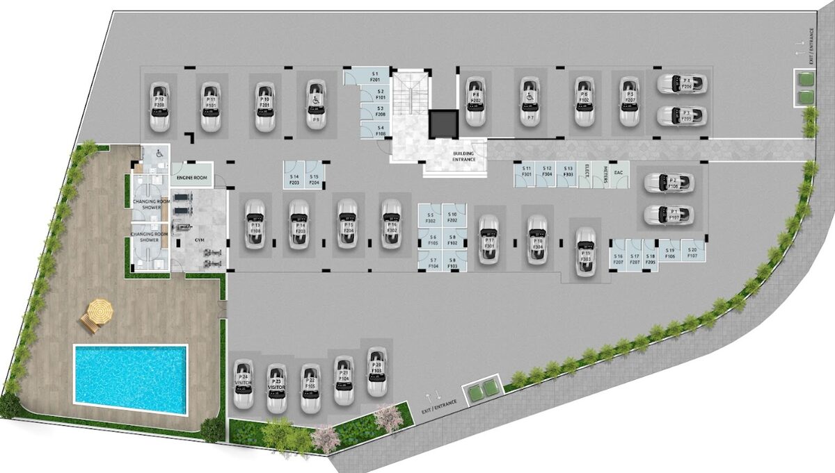 Apartament z 1 sypialnią, 50.00m² w oroklini, Cypr [ID: 0602-231435]
