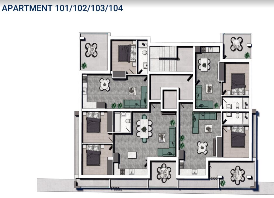 Apartment with 2 bedrooms, 71.00m² in trachoni, Cyprus [ID: 0602-231586]