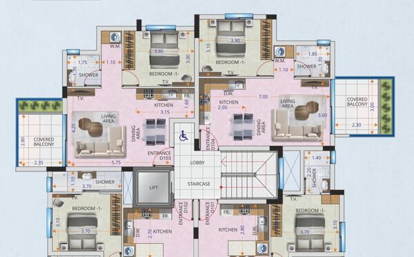 Квартира в aradippou, Кипр, 50.00м² - изображение 6