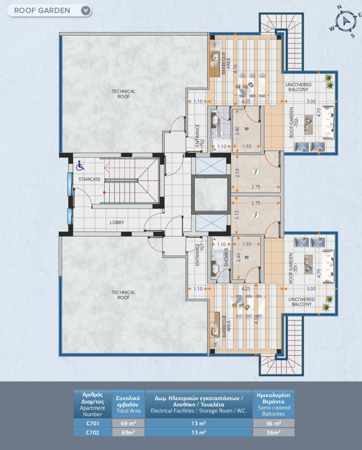 Penthouse with 3 bedrooms, 80.00m² in livadia, Cyprus [ID: 0602-232241]