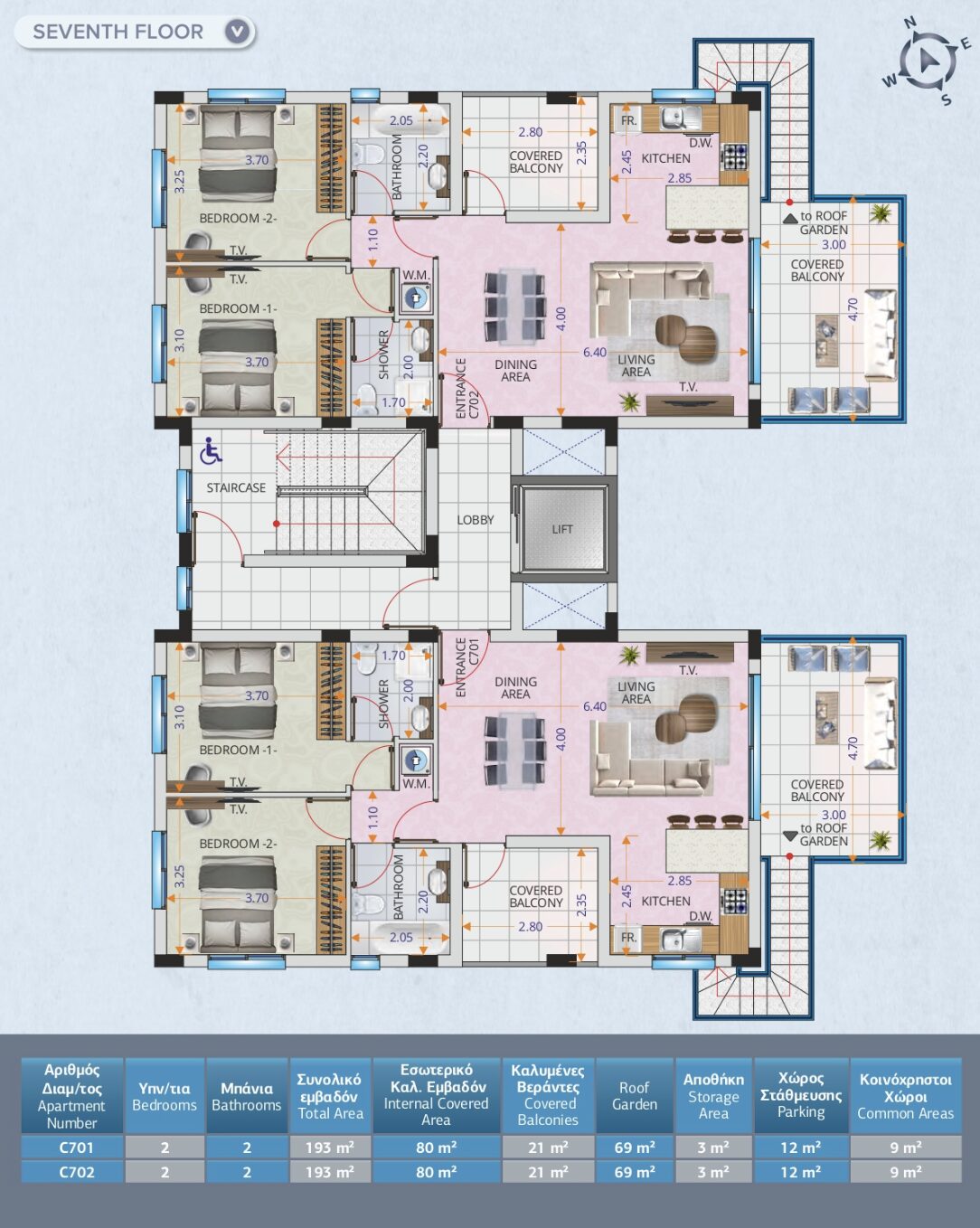 Penthouse with 3 bedrooms, 80.00m² in livadia, Cyprus [ID: 0602-232241]