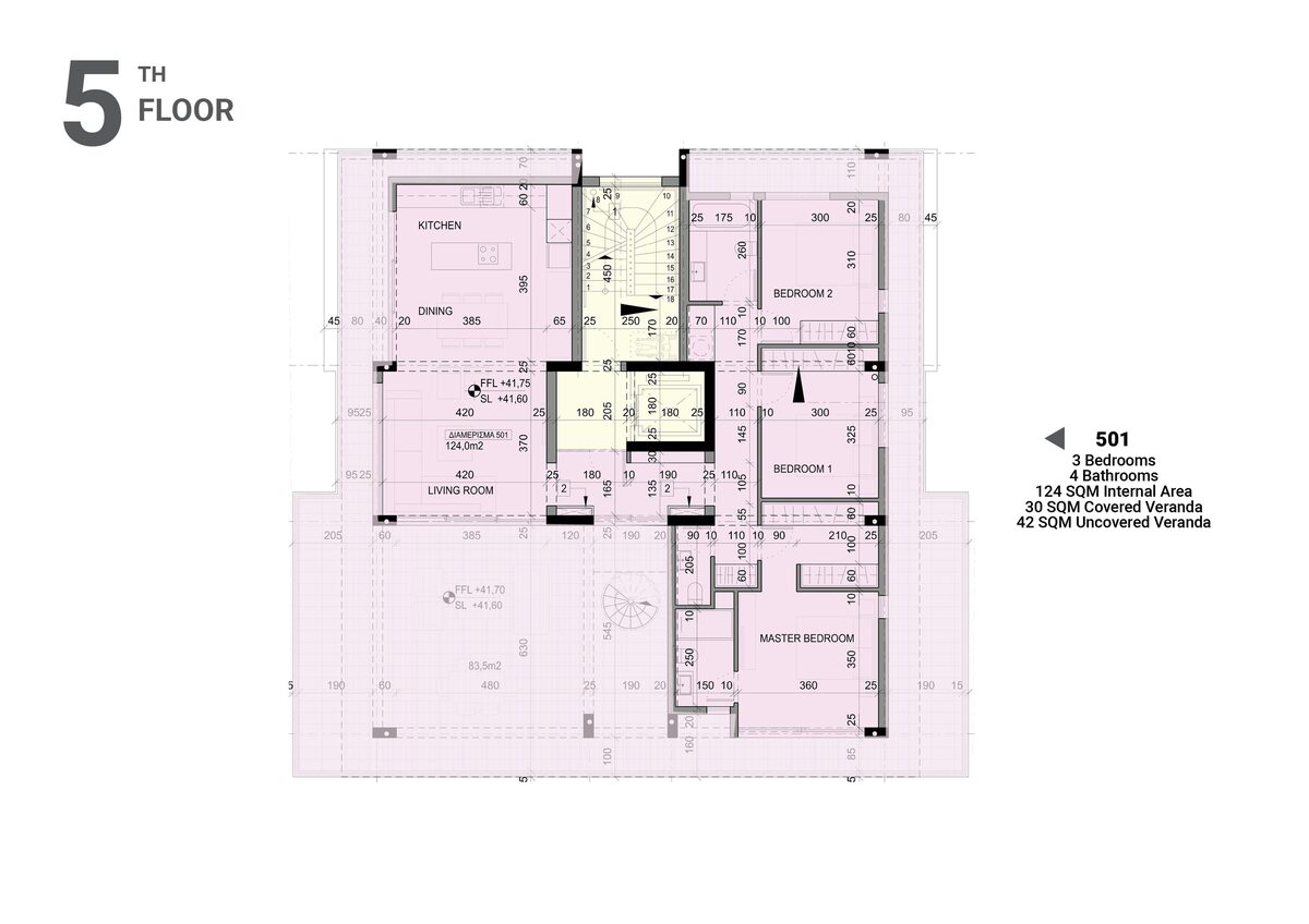 Пентхаус з 3 спальнями, 124.00м² в makenzy, Кіпр [ID: 0602-232271]