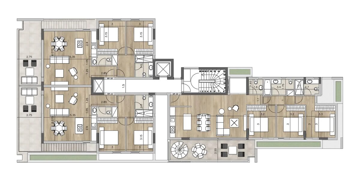Apartament z 3 sypialniami, 112.00m² w agios-athanasios, Cypr [ID: 0602-232490]