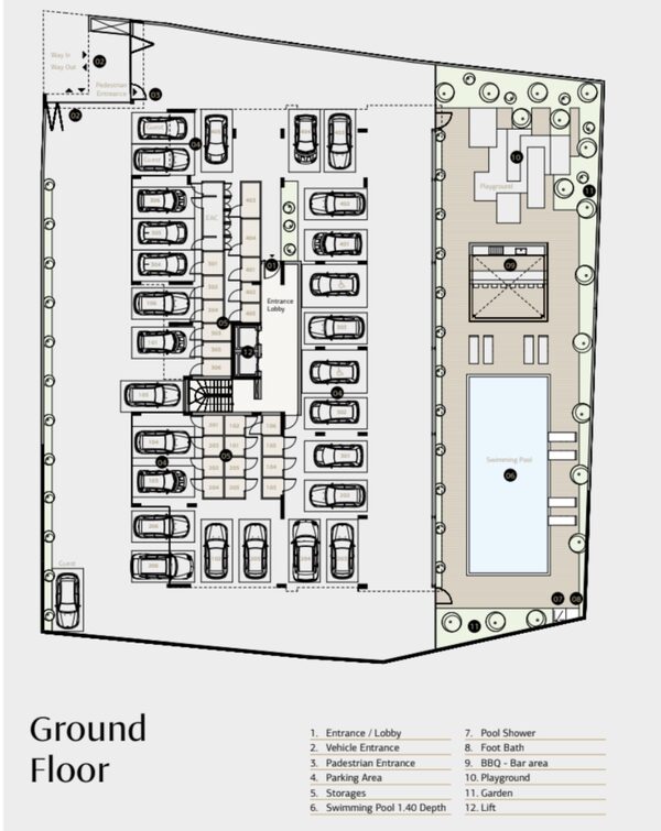 Apartament w germasogeia, Cypr, 80.00m² - obraz 8