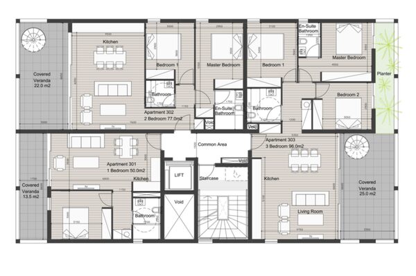 Пентхаус в agios-nicolaos, Кипр, 96.00м² - изображение 8