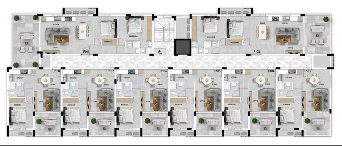 Apartment with 3 bedrooms, 100.00m² in oroklini, Cyprus [ID: 0602-233359]