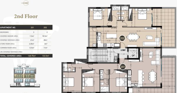 Квартира в germasogeia, Кипр, 133.00м² - изображение 6