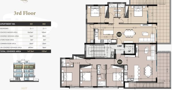 Квартира в germasogeia, Кипр, 110.00м² - изображение 7