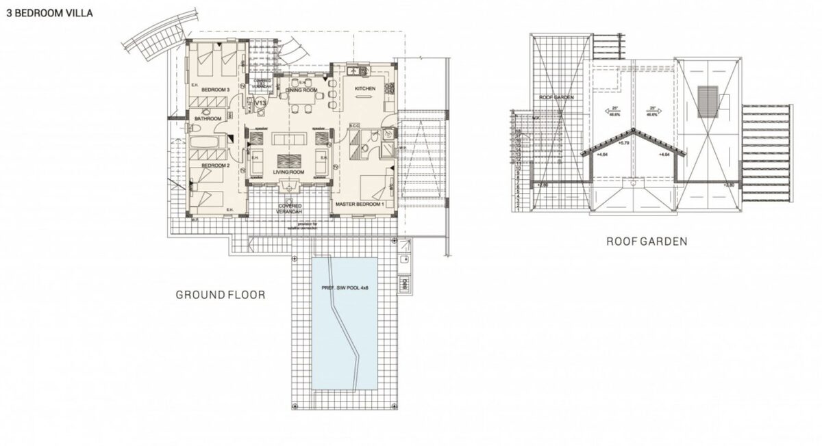 houses с 3 спальнями, 111.00м² в monagroulli, Кипр [ID: 0602-235559]