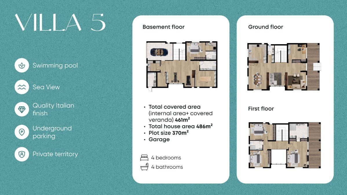 Willa z 4 sypialniami, 438.00m² w zygi, Cypr [ID: 0602-236153]
