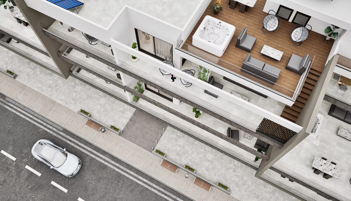 Penthouse with 2 bedrooms, 84.00m² in aradippou, Cyprus [ID: 0602-237700]