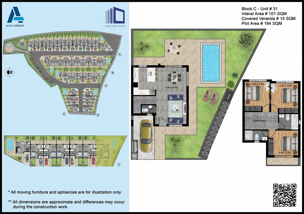 Dom szeregowy z 2 sypialniami, 83.00m² w parekklisia, Cypr [ID: 0602-237775]