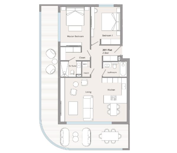 Квартира в germasogeia, Кипр, 101.00м² - изображение 7