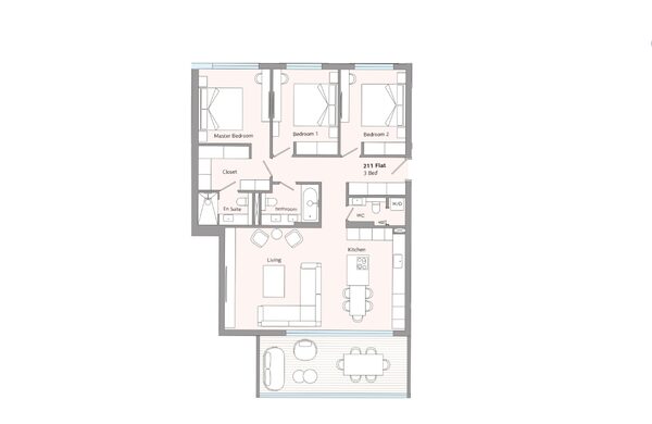 Квартира в germasogeia, Кипр, 125.00м² - изображение 7
