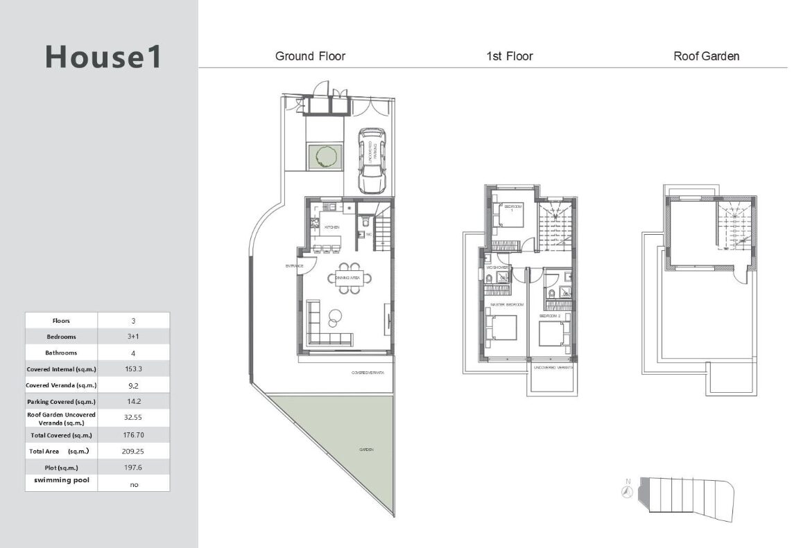 houses с 4 спальнями, 153.00м² в agios-athanasios, Кипр [ID: 0602-238814]