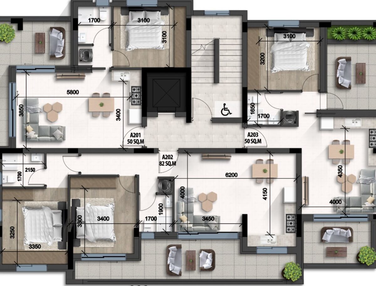 Apartament z 3 sypialniami, 82.00m² w drosia, Cypr [ID: 0602-239457]