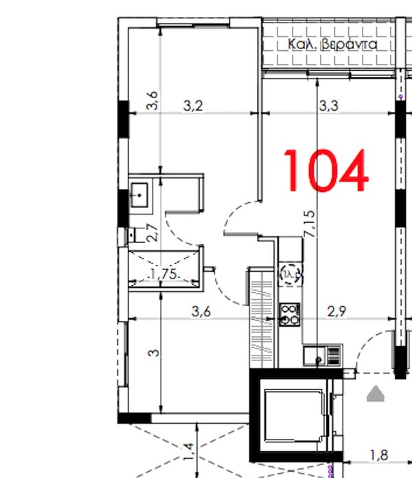 Apartment in trachoni, Cyprus, 68.00m²