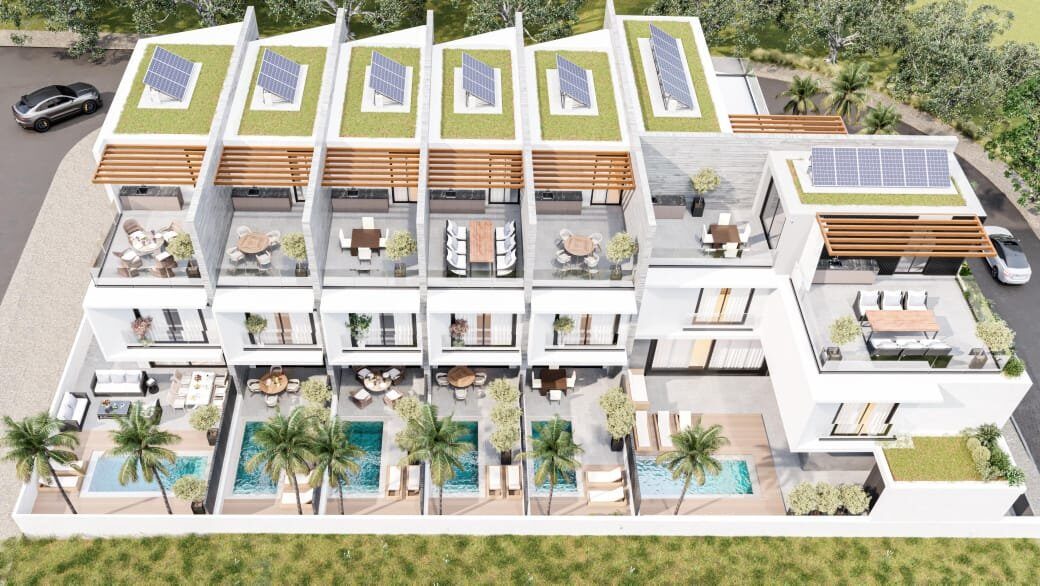 Dom szeregowy z 4 sypialniami, 198.00m² w aradippou, Cypr [ID: 0602-240918]
