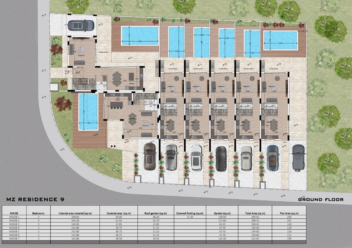 Dom szeregowy z 3 sypialniami, 143.00m² w aradippou, Cypr [ID: 0602-240919]