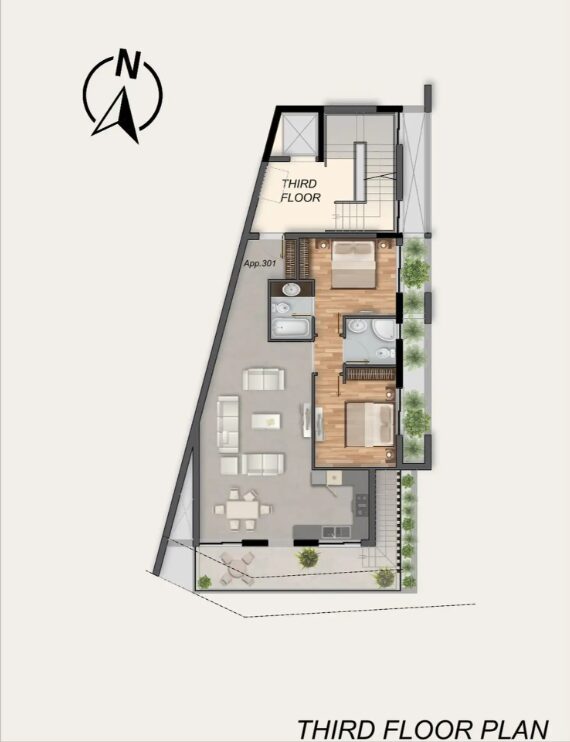 Пентхаус в sotiros, Кипр, 180.00м² - изображение 3