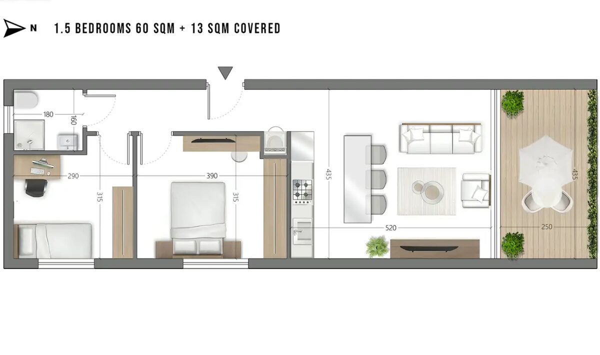 Apartament z 2 sypialniami w mesa-geitonia, Cypr [ID: 0602-243473]
