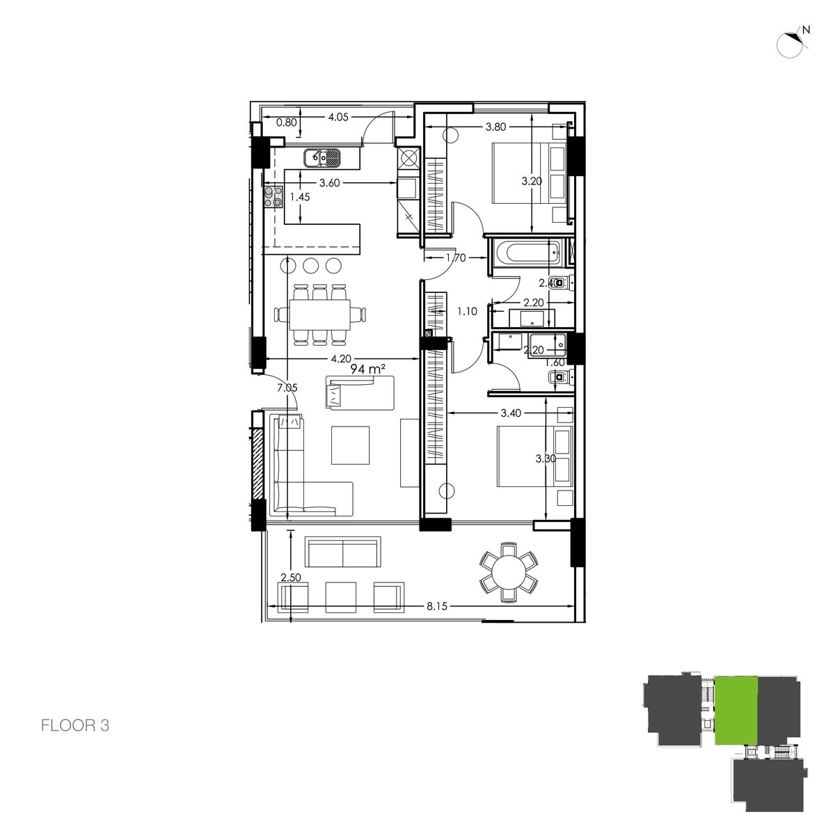 Apartament z 2 sypialniami, 93.00m² w potamos-germasogeias, Cypr [ID: 0602-245022]