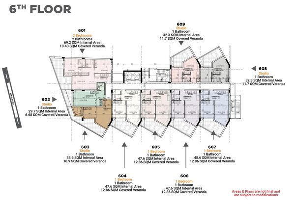 Студії в finikoudes, Кіпр, 69.00м² - зображення 6