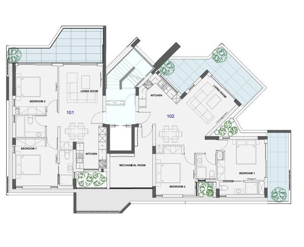 Пентхаус в tsakilero, Кипр, 74.00м² - изображение 20