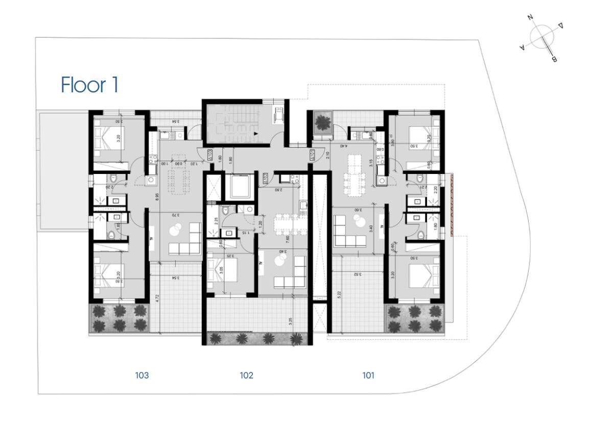 Квартира с 1 спальней, 55.50м² в strovolos, Кипр [ID: 0602-246856]