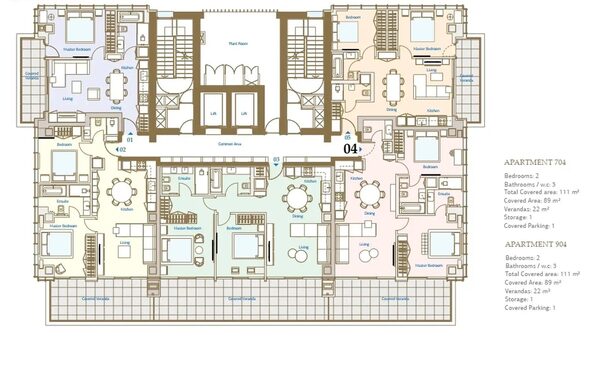 Apartament w germasogeia-tourist-area, Cypr, 89.00m² - obraz 16