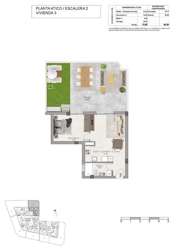 Пентхаус в Санта-Пола, Іспанія, 90м² - зображення 11