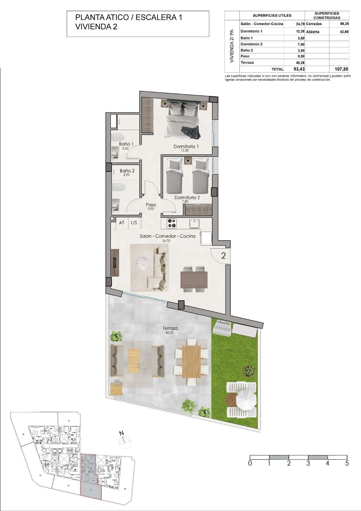 Пентхаус з 2 спальнями, 107м² в Санта-Пола, Іспанія [ID: 0137-N10049]