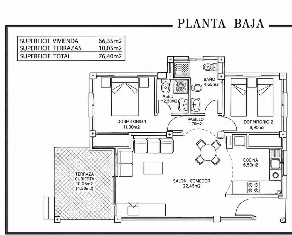 Bungalow z 2 sypialniami, 90m² w Orihuela, Hiszpania [ID: 0152-646972]