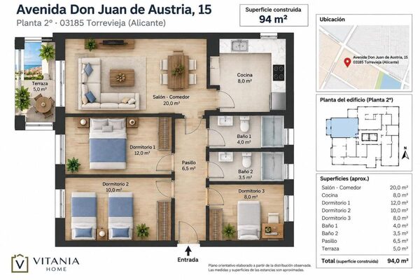 Апартаменты в Торревьеха, Испания, 94м² - изображение 19