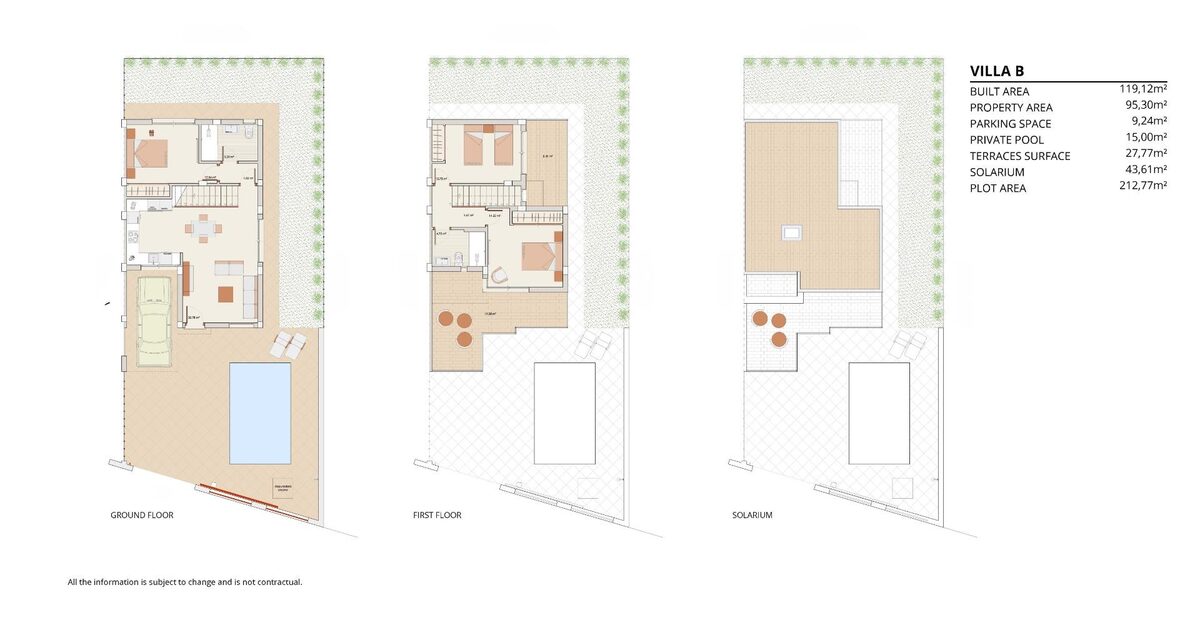 Вилла с 3 спальнями, 119м² в Лос-Алькасарес, Испания [ID: 0137-N10081]