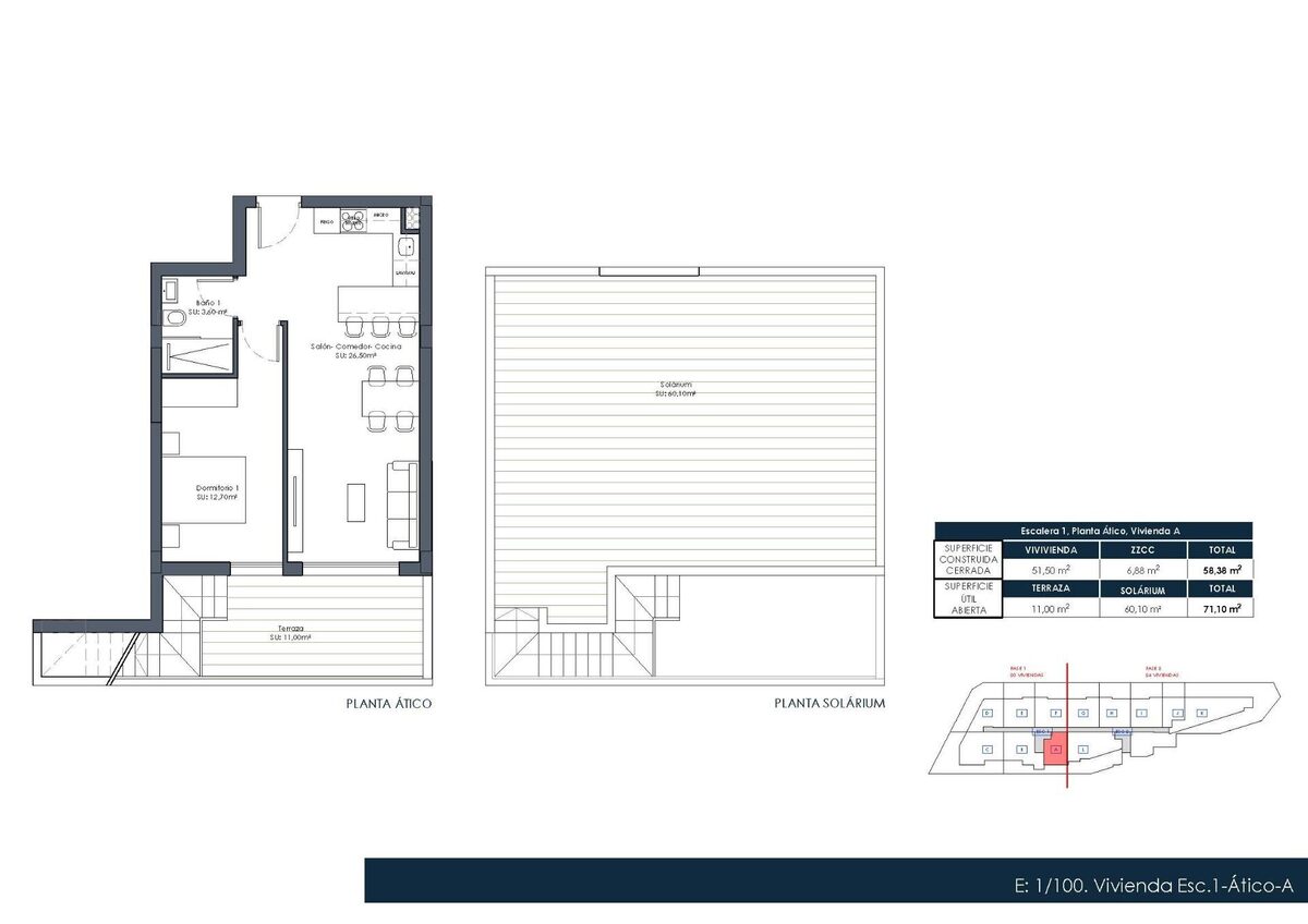 Пентхаус с 1 спальней, 51м² в Форментера-дель-Сегура, Испания [ID: 0137-N10074]