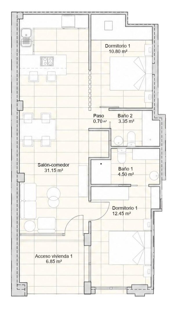 Апартаменты в Сан-Хавьер, Испания, 82м² - изображение 20