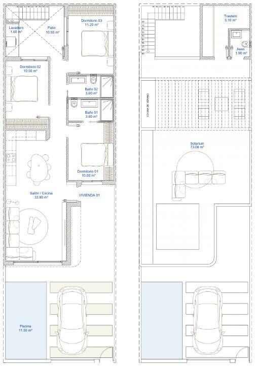 Таунхаус в Сан-Педро-дель-Пинатар, Испания, 96м² - изображение 16
