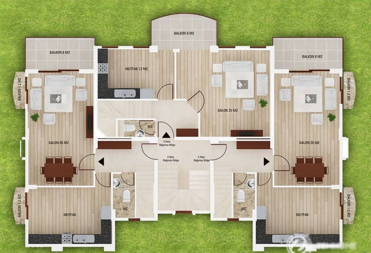 Квартира з 3 спальнями, 92м² в Мармарис, Туреччина [ID: 0301-104585]