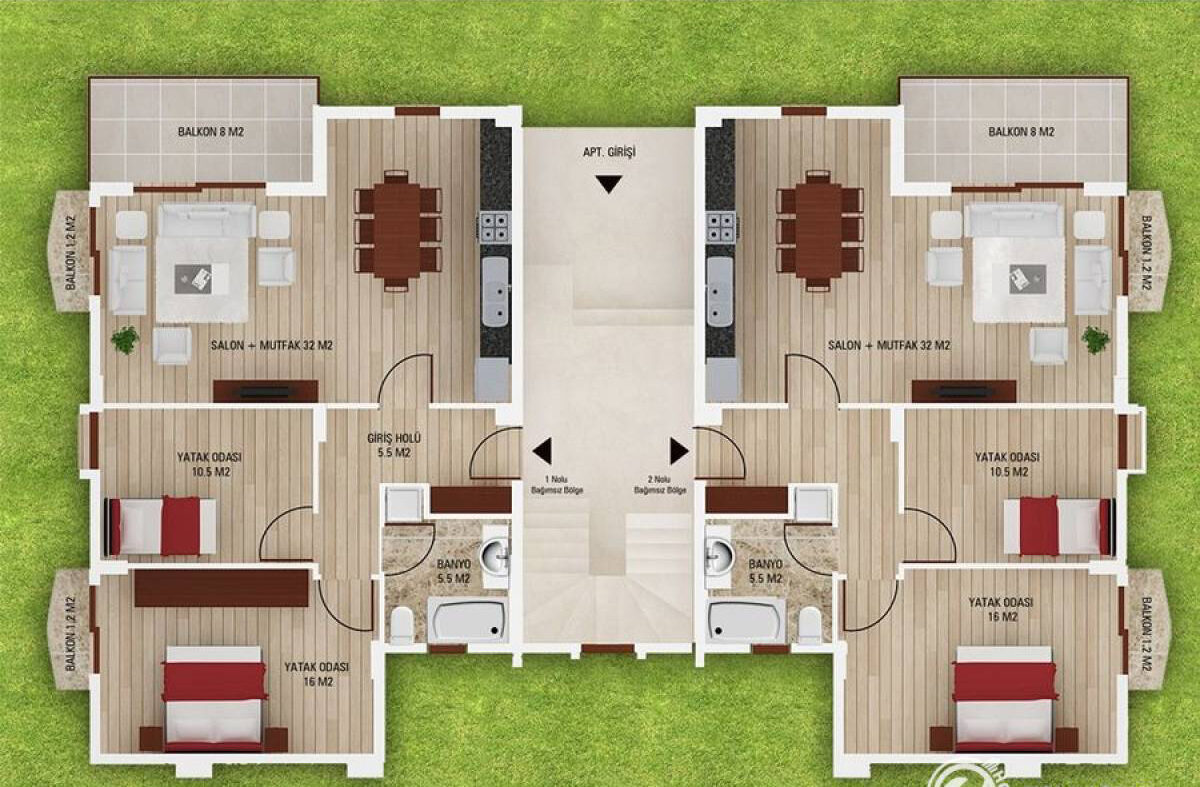 Квартира з 3 спальнями, 92м² в Мармарис, Туреччина [ID: 0301-104585]