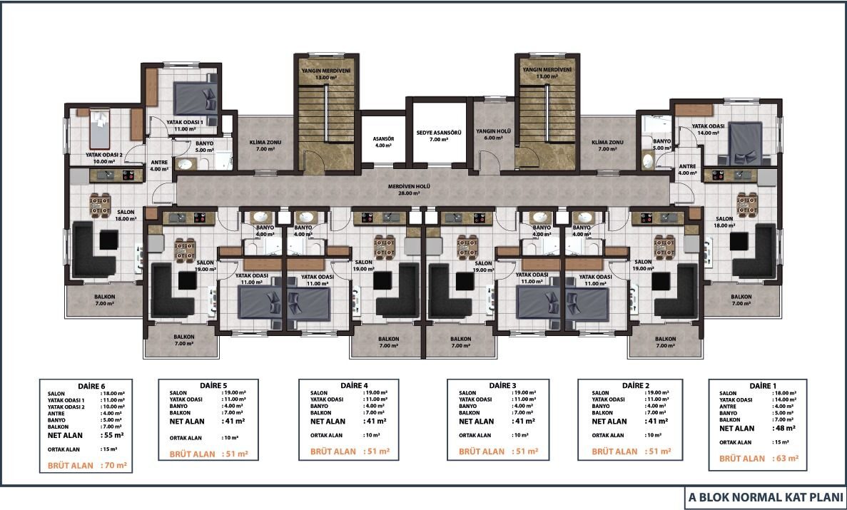 Apartment with 1 bedroom, 51m² in Alanya, Turkey [ID: 0301-104717]