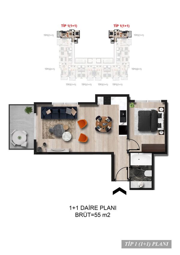 Apartament w Alanya, Turcja, 44m² - obraz 14