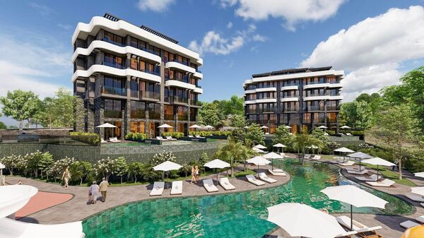 Апартаменти 1 спальня 55 м² в Аланії, Туреччина