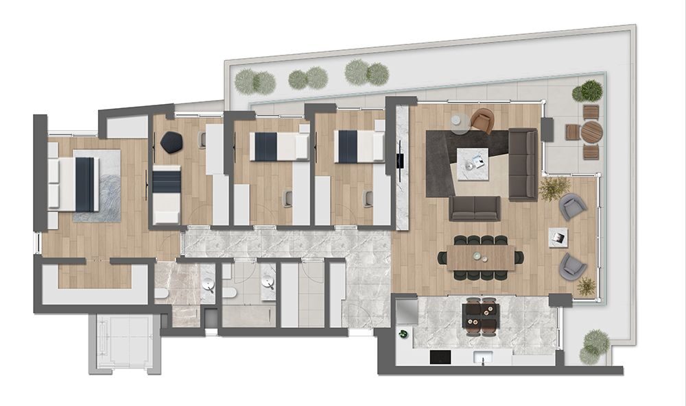 Квартира з 3 спальнями, 90м² в Анталія, Туреччина [ID: 0301-104985]