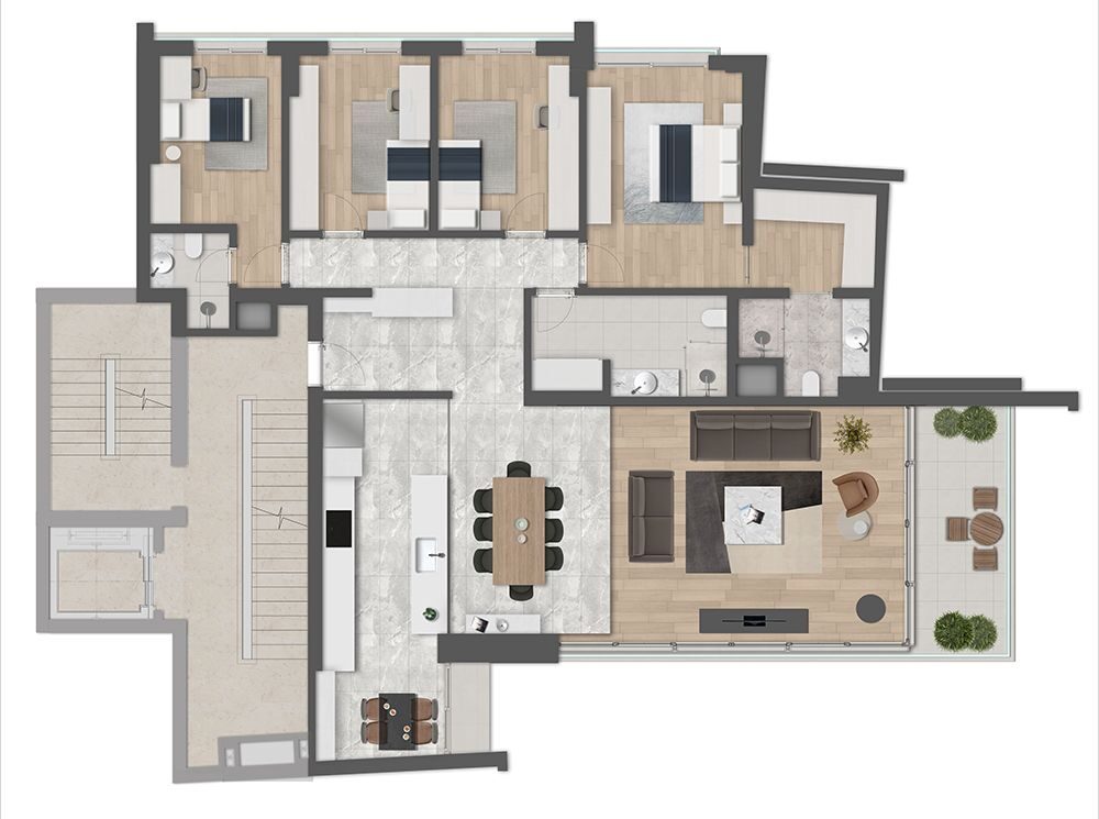 Квартира з 3 спальнями, 90м² в Анталія, Туреччина [ID: 0301-104985]