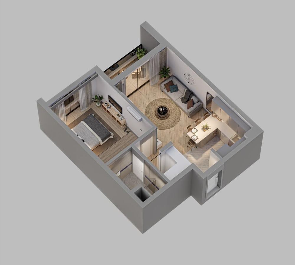 Квартира с 1 спальней, 65м² в Анталия, Турция [ID: 0301-104988]