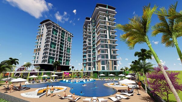 Апартаменти 1 спальня 53 м² в Аланії, Туреччина