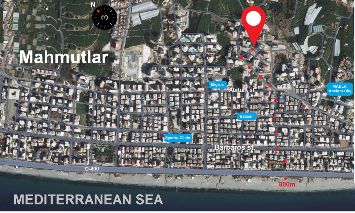 Квартира з 1 спальнею, 51м² в Аланія, Туреччина [ID: 0301-105047]