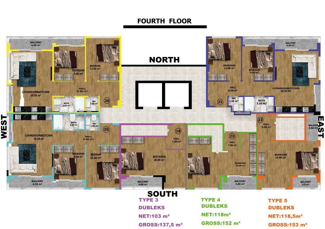 Квартира с 1 спальней, 62м² в Алания, Турция [ID: 0301-105104]